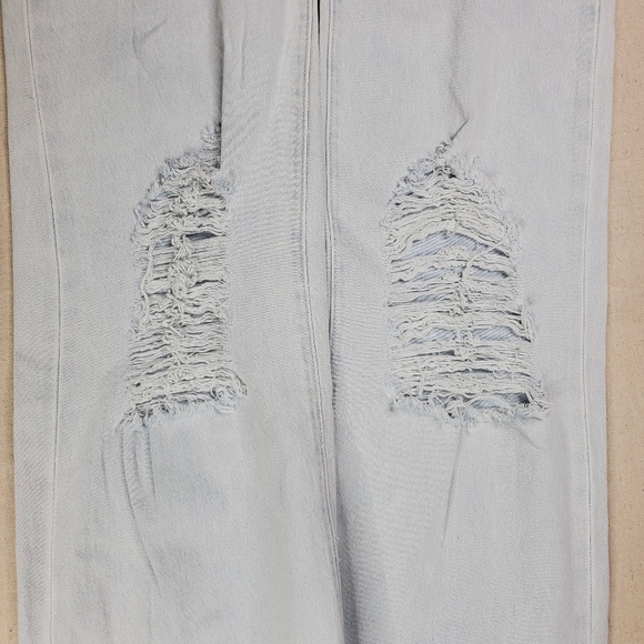 We Wore What Mid Rise Straight Distressed Light Wash Womens 25 Jeans - Picture 7 of 9